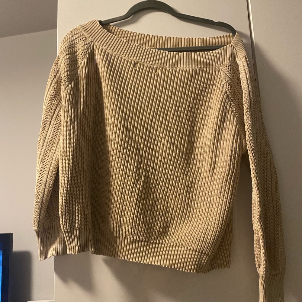 Blue Blush off the shoulder sweater